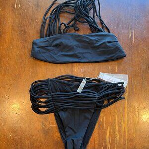 Devon Windsor Bikini - Kimberly Top Eva Bottoms in Black Size Small